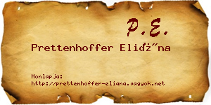 Prettenhoffer Eliána névjegykártya